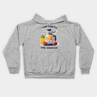 Fruit Juicer I Am Worth The Squeeze Funny Health Novelty Kids Hoodie